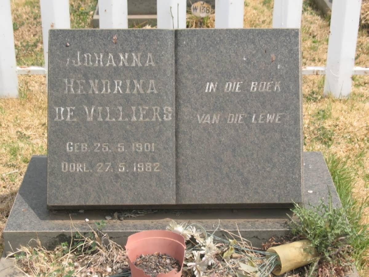 VILLIERS Johanna Hendrina, de 1901-1982