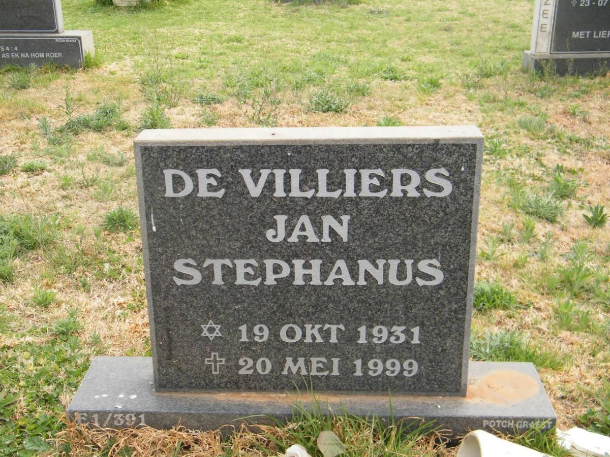 VILLIERS Jan Stephanus, de 1931-1999