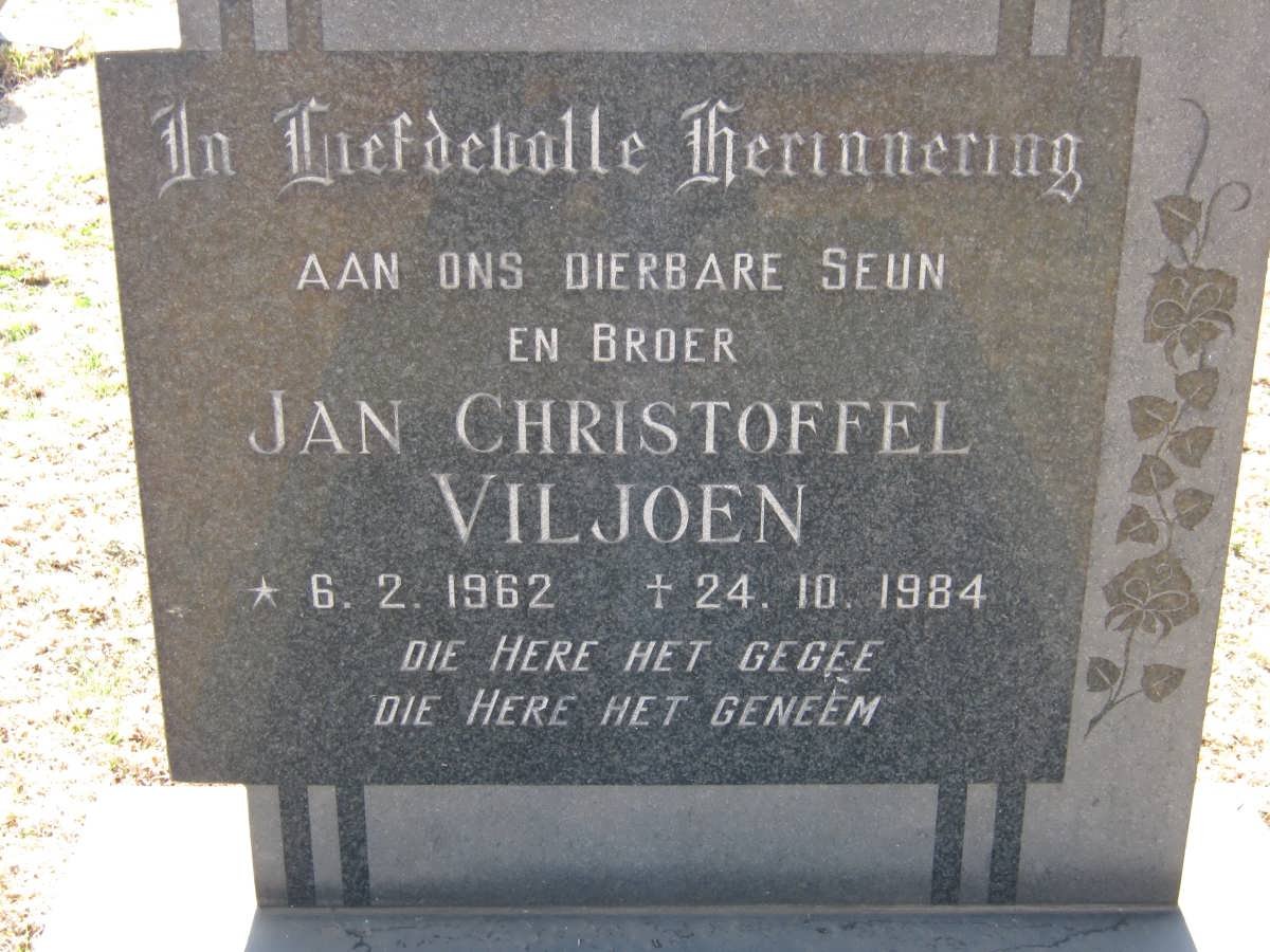 VILJOEN Jan Christoffel 1962-1984