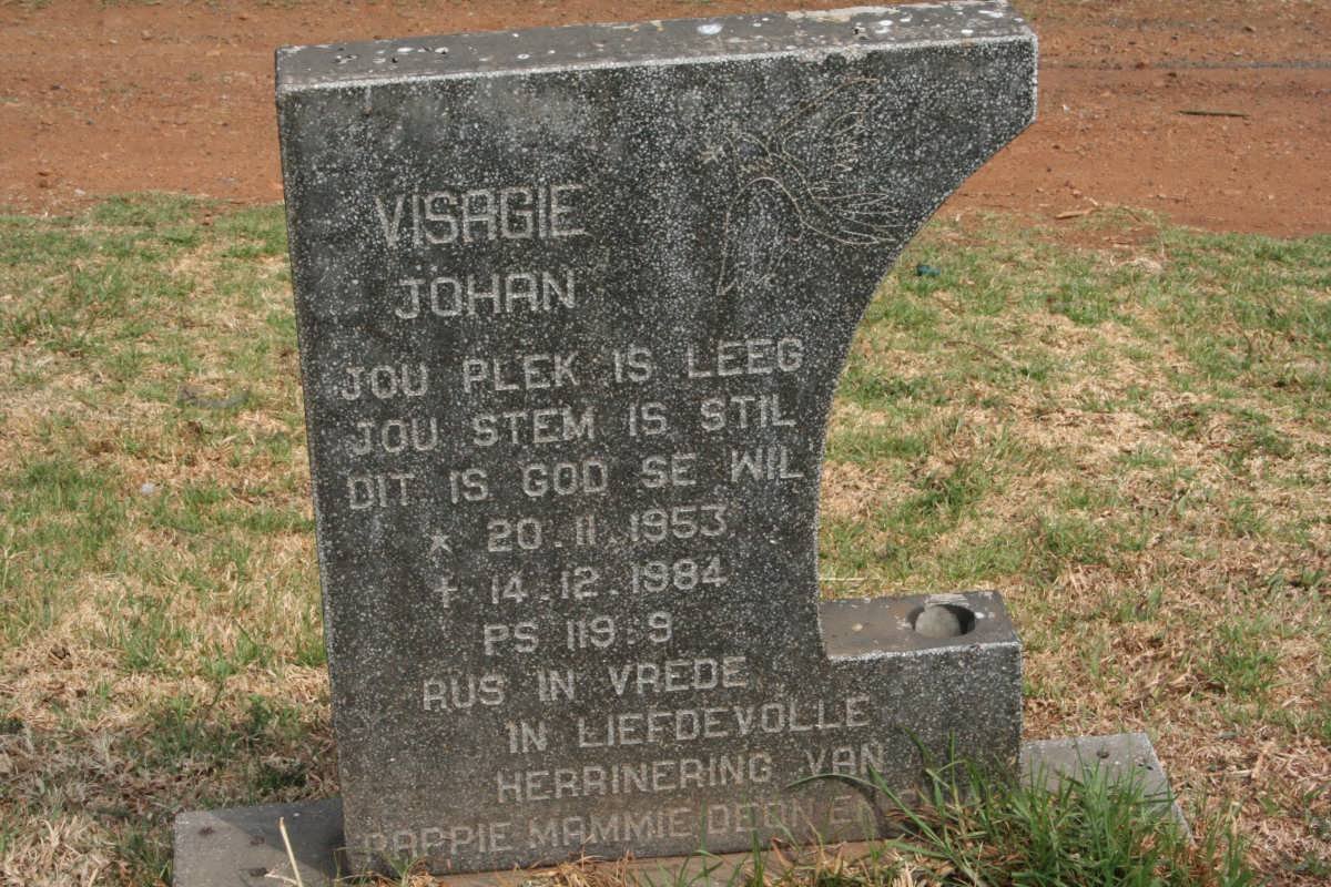 VISAGIE Johan 1953-1984