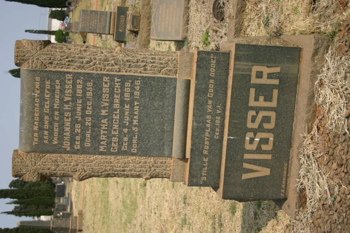 VISSER Johannes H. 1862-1938 &amp; Martha M. ENGELBRECHT 1869-1946