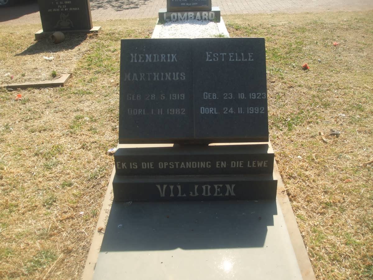 VILJOEN Hendrik Marthinus 1919-1982 &amp; Estelle 1923-1992