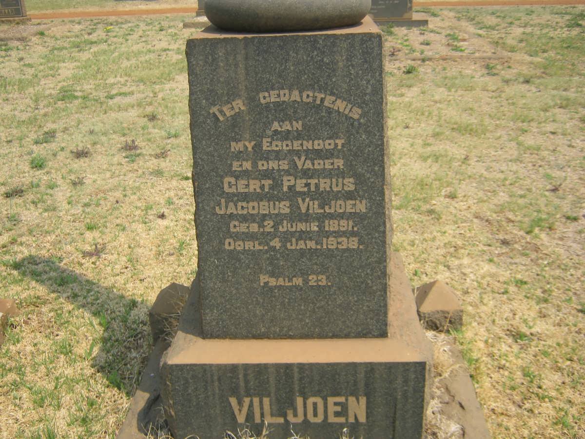 VILJOEN Gert Petrus Jacobus 1891-1938