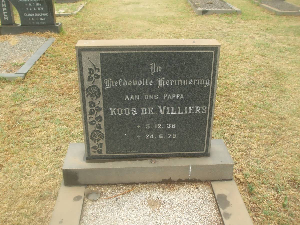 VILLIERS Koos, de 1938-1979