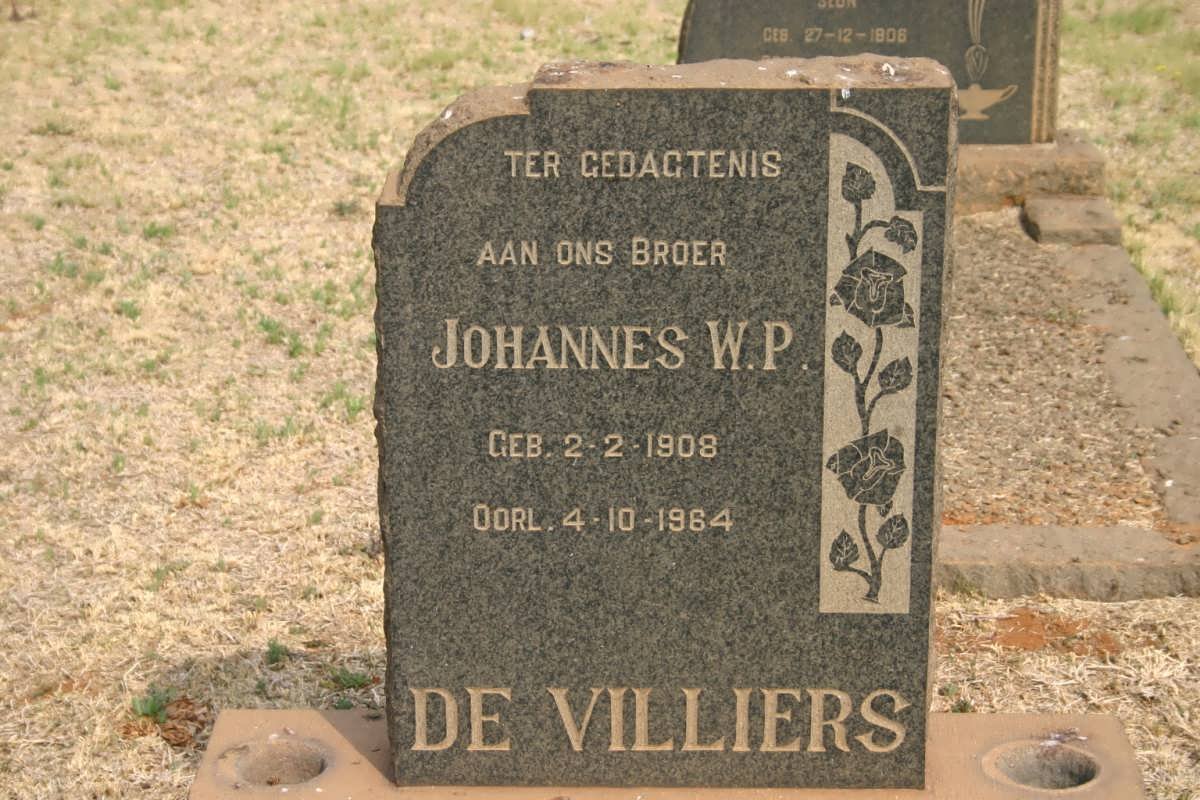 VILLIERS Johannes W.P., de 1908-1964