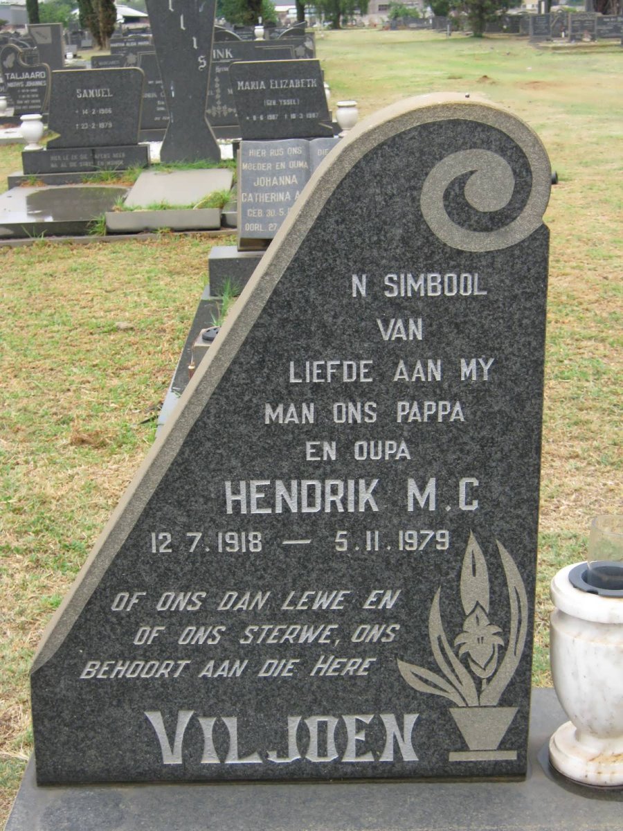 VILJOEN Hendrik M.C. 1918-1979