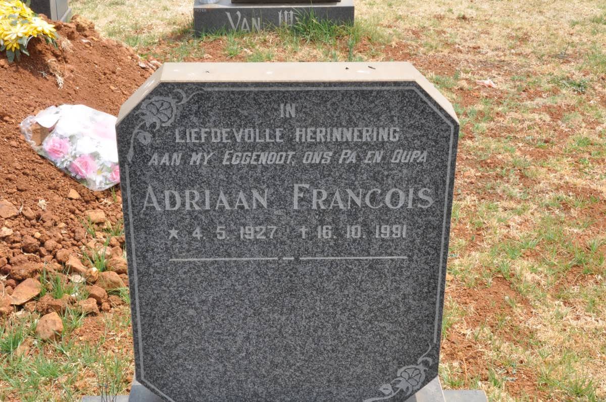 VOSSER Adriaan Francois 1927-1991