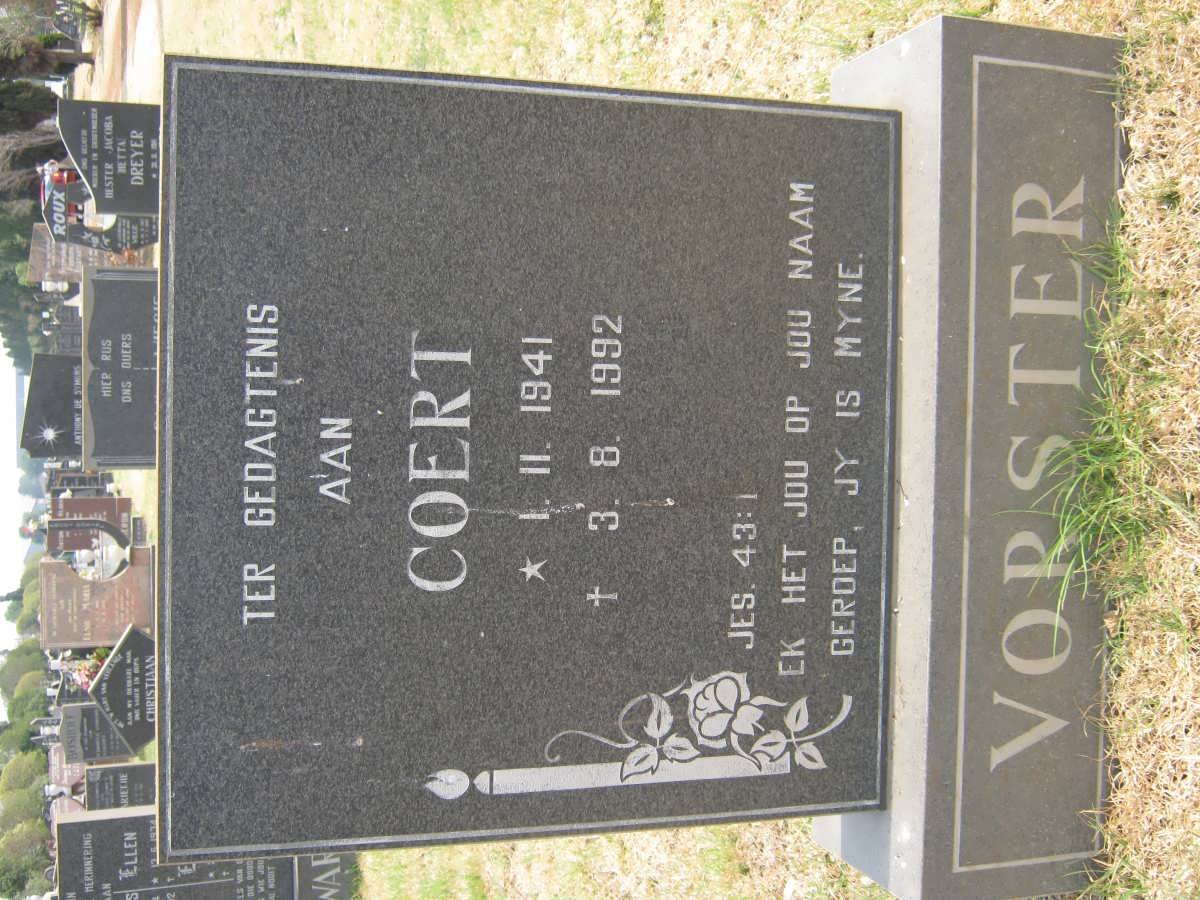 VORSTER Coert 1941-1992