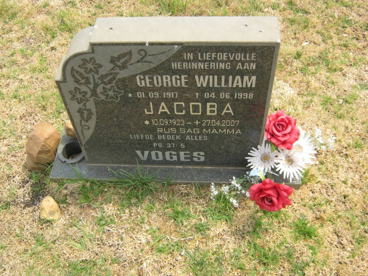VOGES George William 1917-1998 &amp; Jacoba 1923-2007