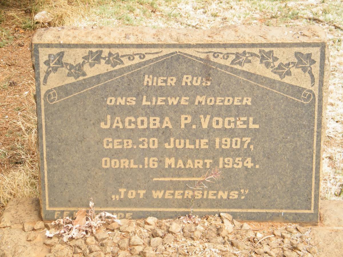VOGEL Jacoba P. 1907-1954
