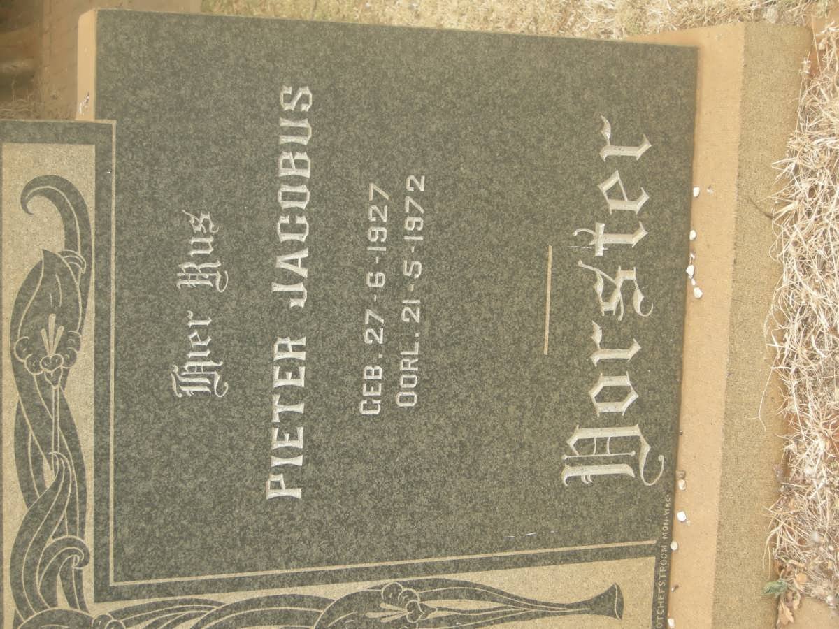 VORSTER Pieter Jacobus 1927-1972