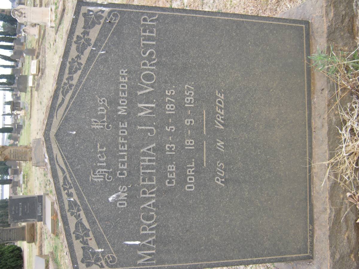 VORSTER Margaretha J.M. 1875-1957