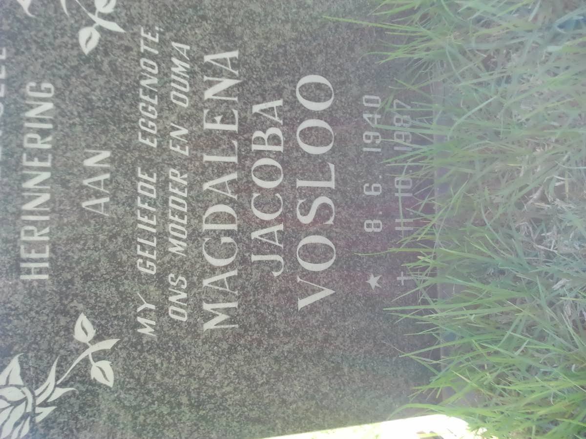 VOSLOO Magdalena Jacoba 1940-1987