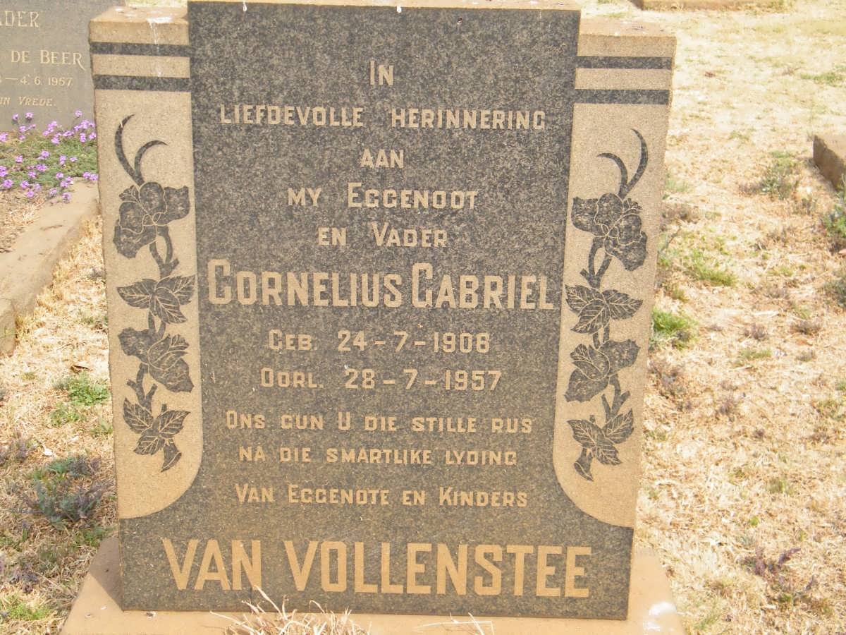 VOLLENSTEE Cornelius Gabriel, van 1908-1957
