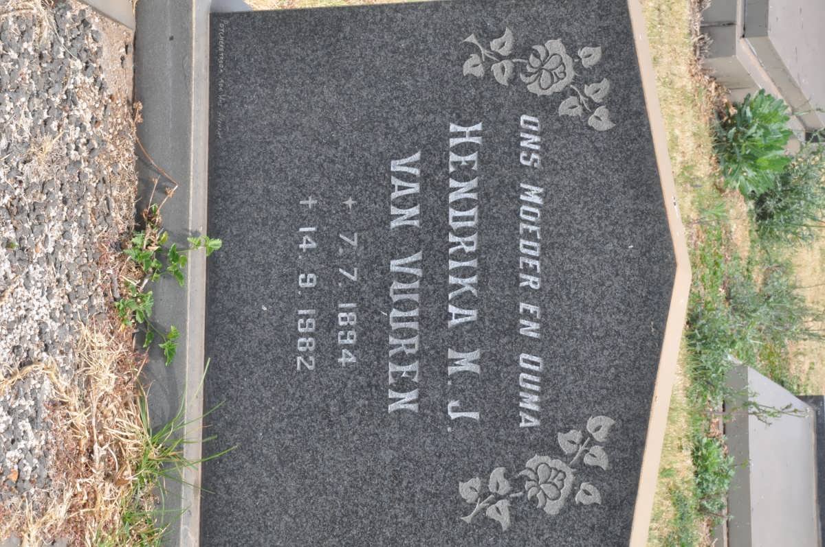 VUUREN Hendrika M., Jansen van 1894-1982