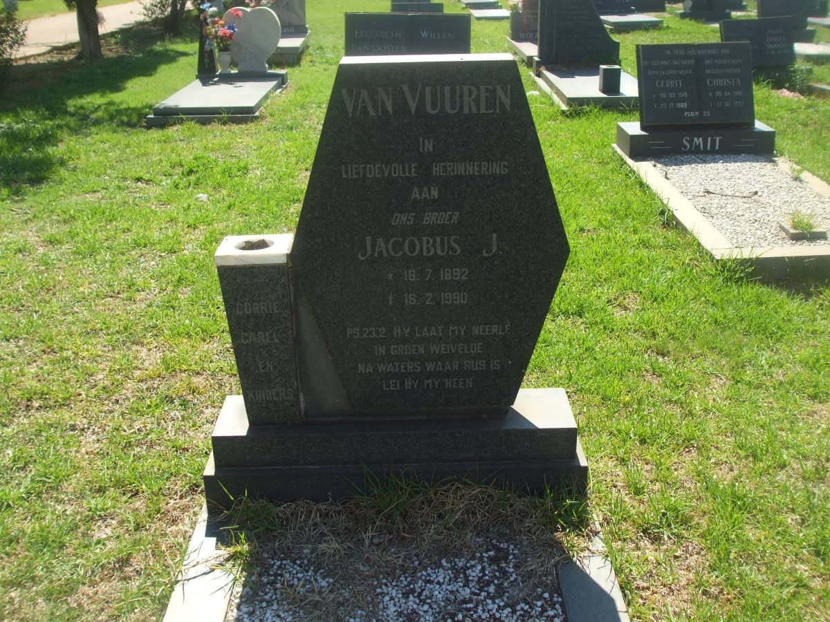 VUUREN Jacobus J. van 1892-1990