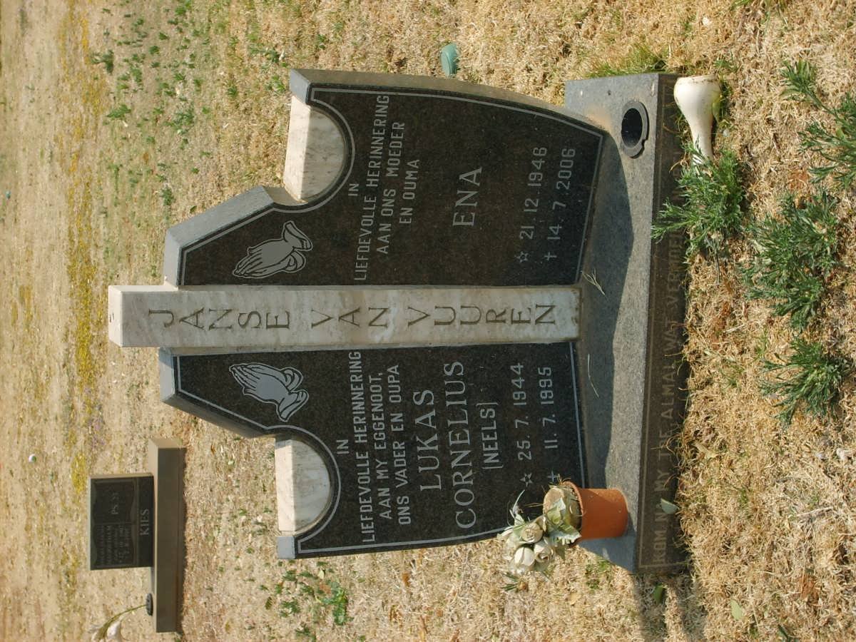 VUUREN Lukas Cornelius, Janse van 1944-1995 &amp; Ena 1946-2006