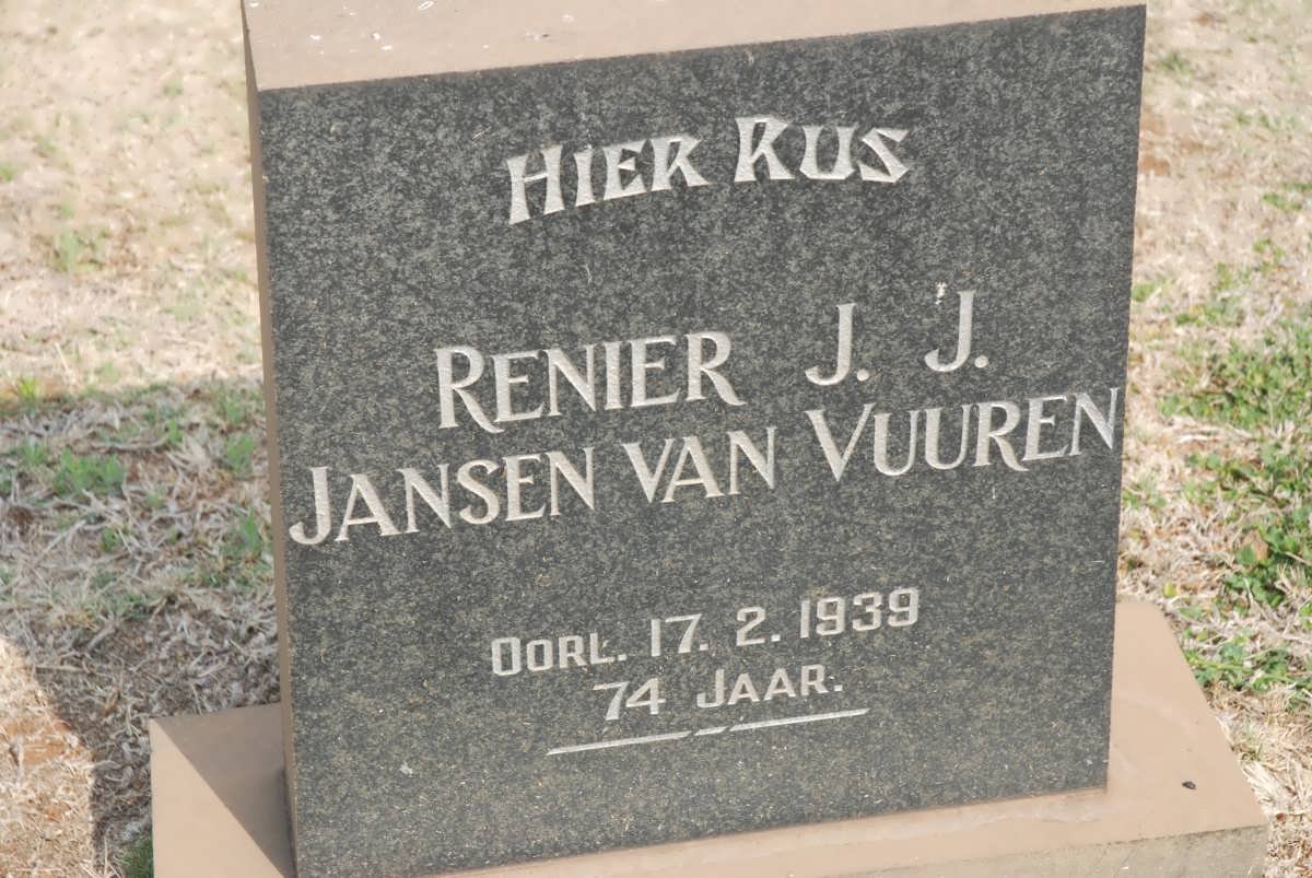 VUUREN Renier J.J., Jansen van -1939