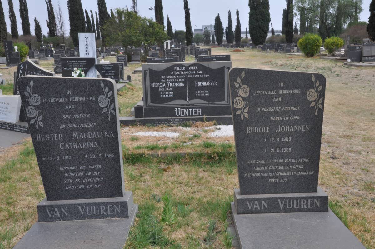 VUUREN Rudolf Johannes, van 1908-1989 &amp; Hester Magdalena Catharina 1912-1995