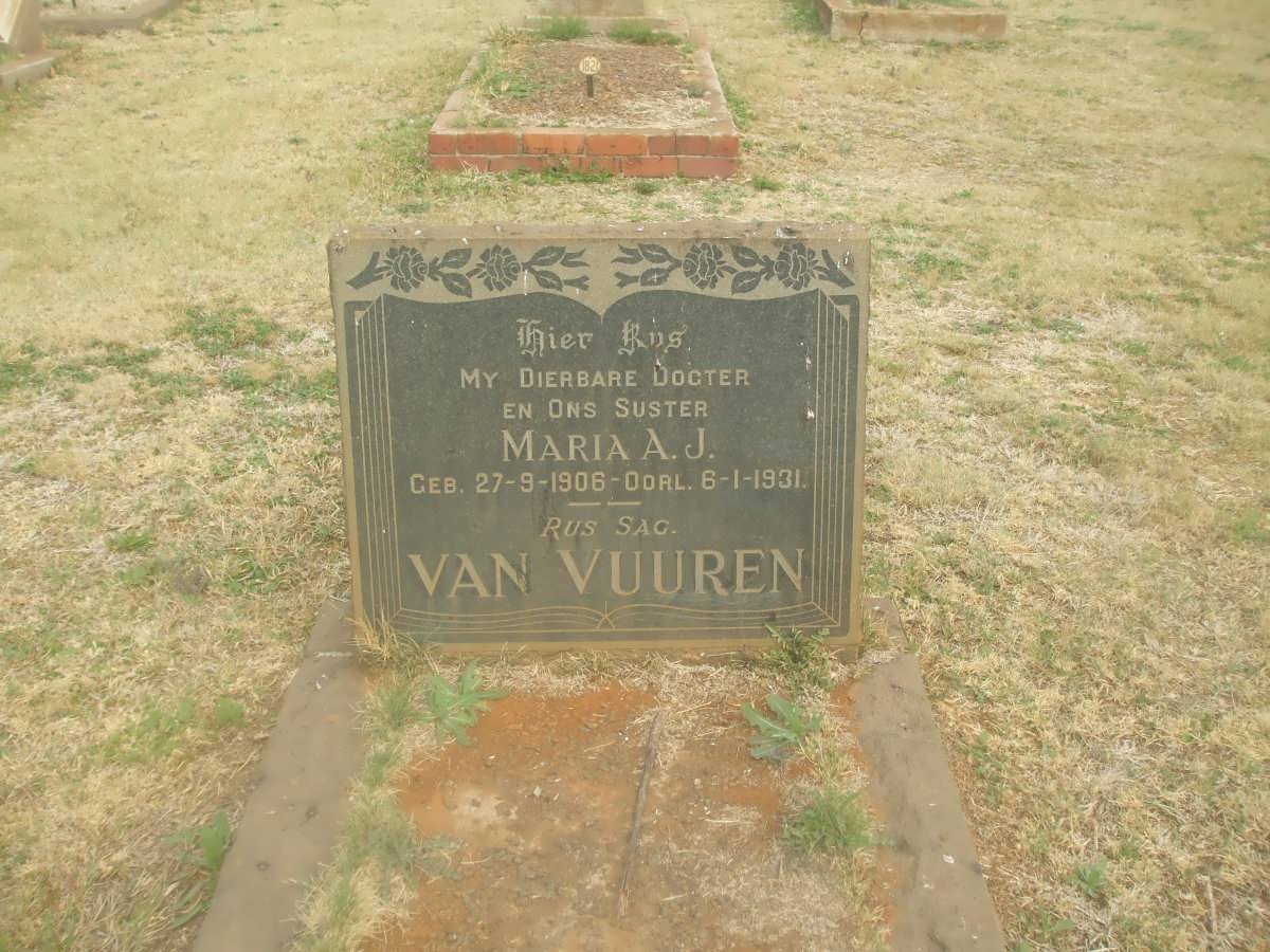 VUUREN Maria A.J., van 1906-1931