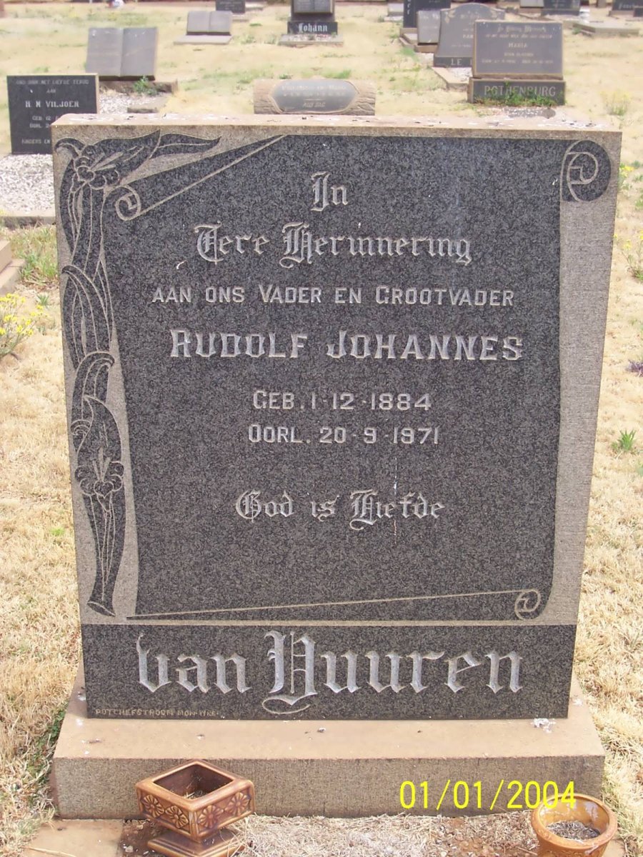 VUUREN Rudolf Johannes, van 1884-1971
