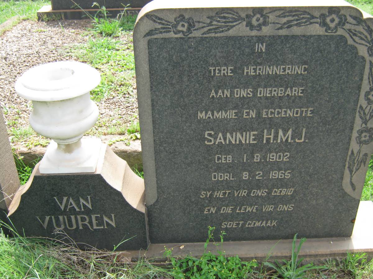 VUUREN Sannie H.M., J. van 1902-1965
