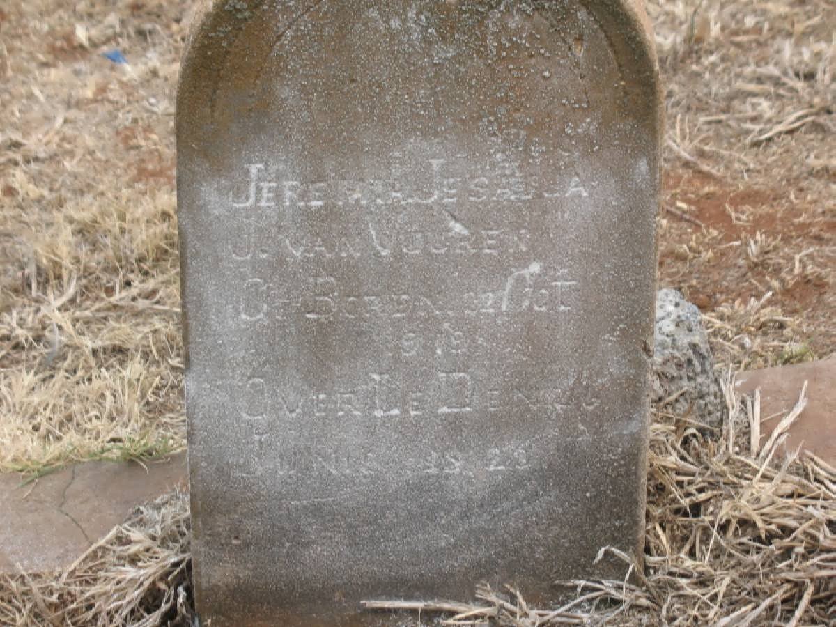 VUUREN Jeremia Jesaja, J. van 1918-1923