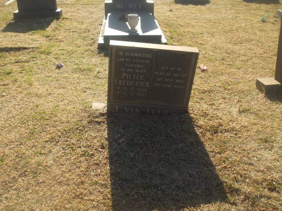 VUUREN Pieter Frederick, J. van 1950-1987