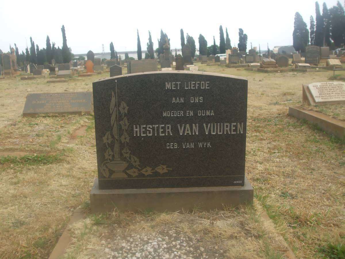 VUUREN Hester, van nee VAN WYK