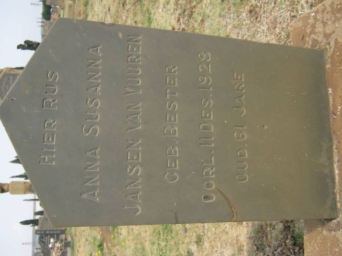 VUUREN Anna Susanna, Jansen van nee BESTER -1928