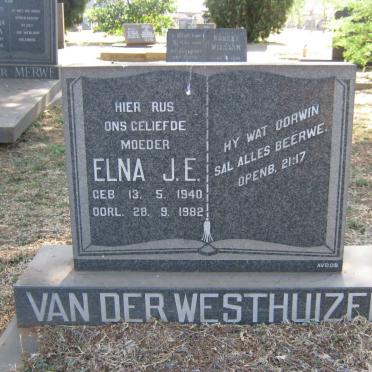 WESTHUIZEN Elna J.E., van der 1940-1982