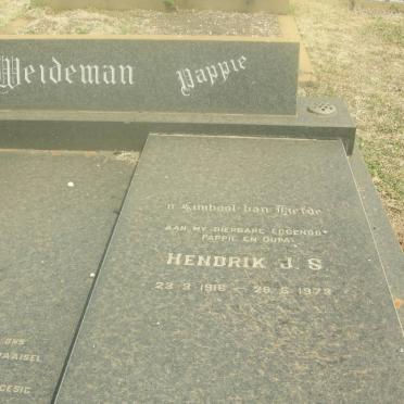 WEIDEMAN Hendrik J.S. 1916-1973