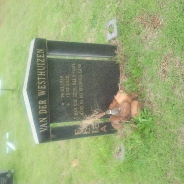 WESTHUIZEN Ella, van der 1939-2008