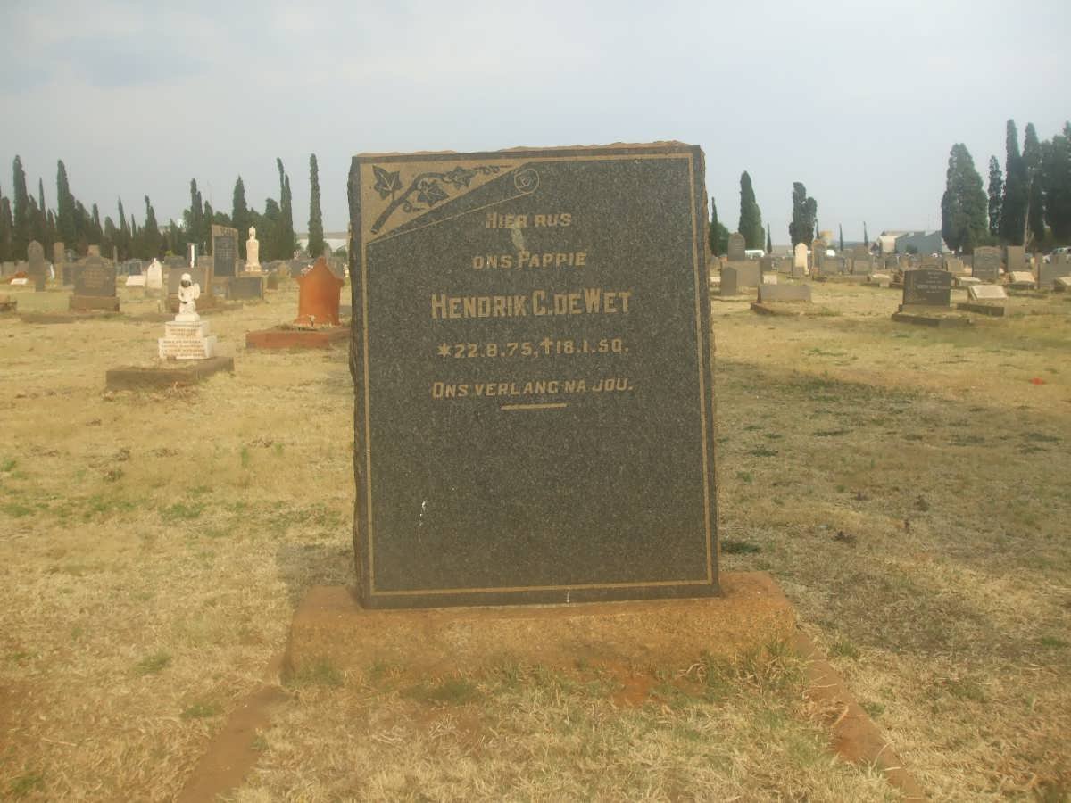 WET Hendrik C., de 1875-1950