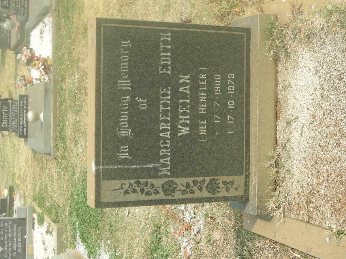 WHELAN Margarethe Edith nee HENFLER 1900-1979