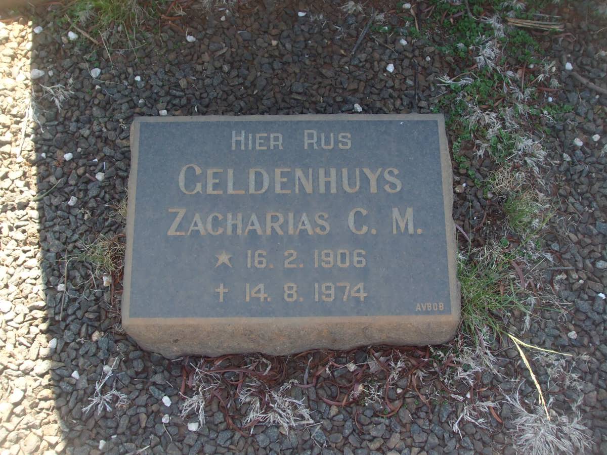 GELDENHUYS Zacharias C.M. 1906-1974
