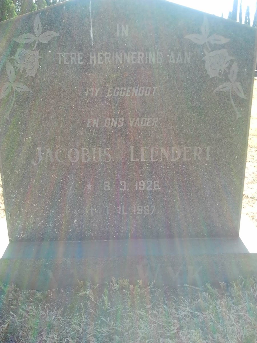 WYK Jacobus Leendert, van 1926-1987