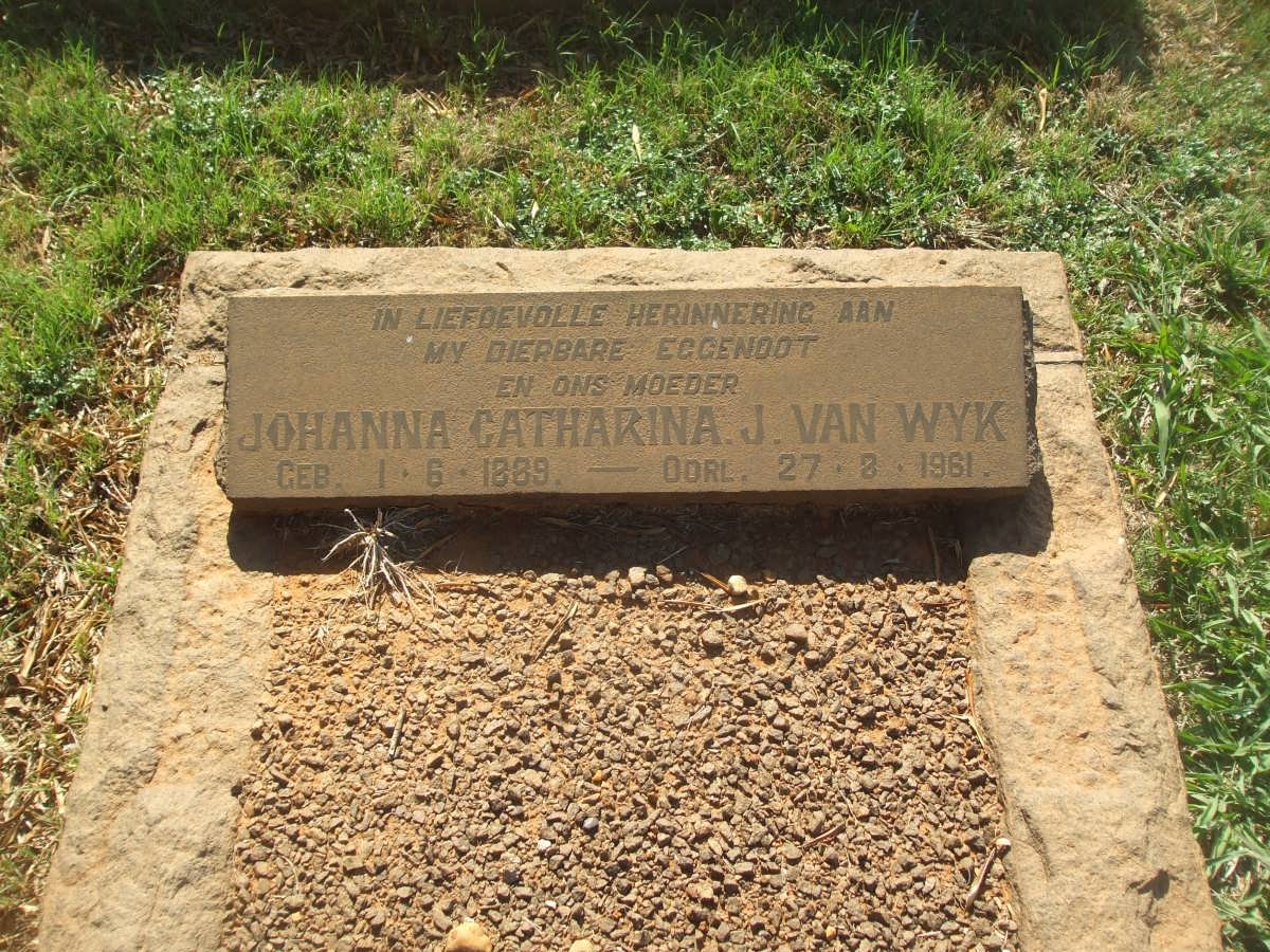 WYK Johanna Catharina J., van 1889-1961