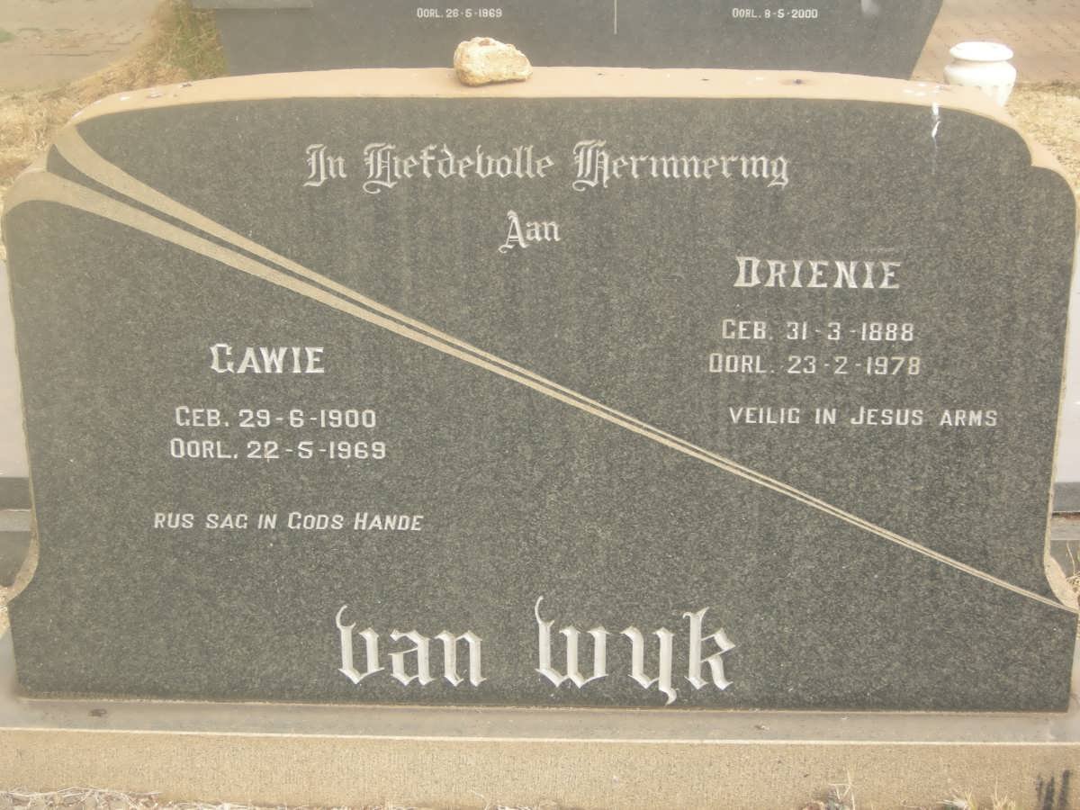 WYK Gawie, van 1900-1969 &amp; Drienie 1888-1978