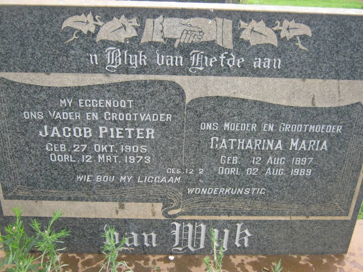 WYK Jacob Pieter, van 1905-1973 &amp; Catharina Maria 1897-1989