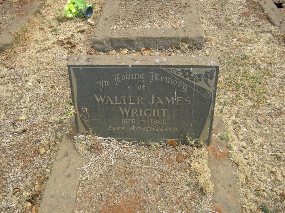 WRIGHT Walter James 1876-1961
