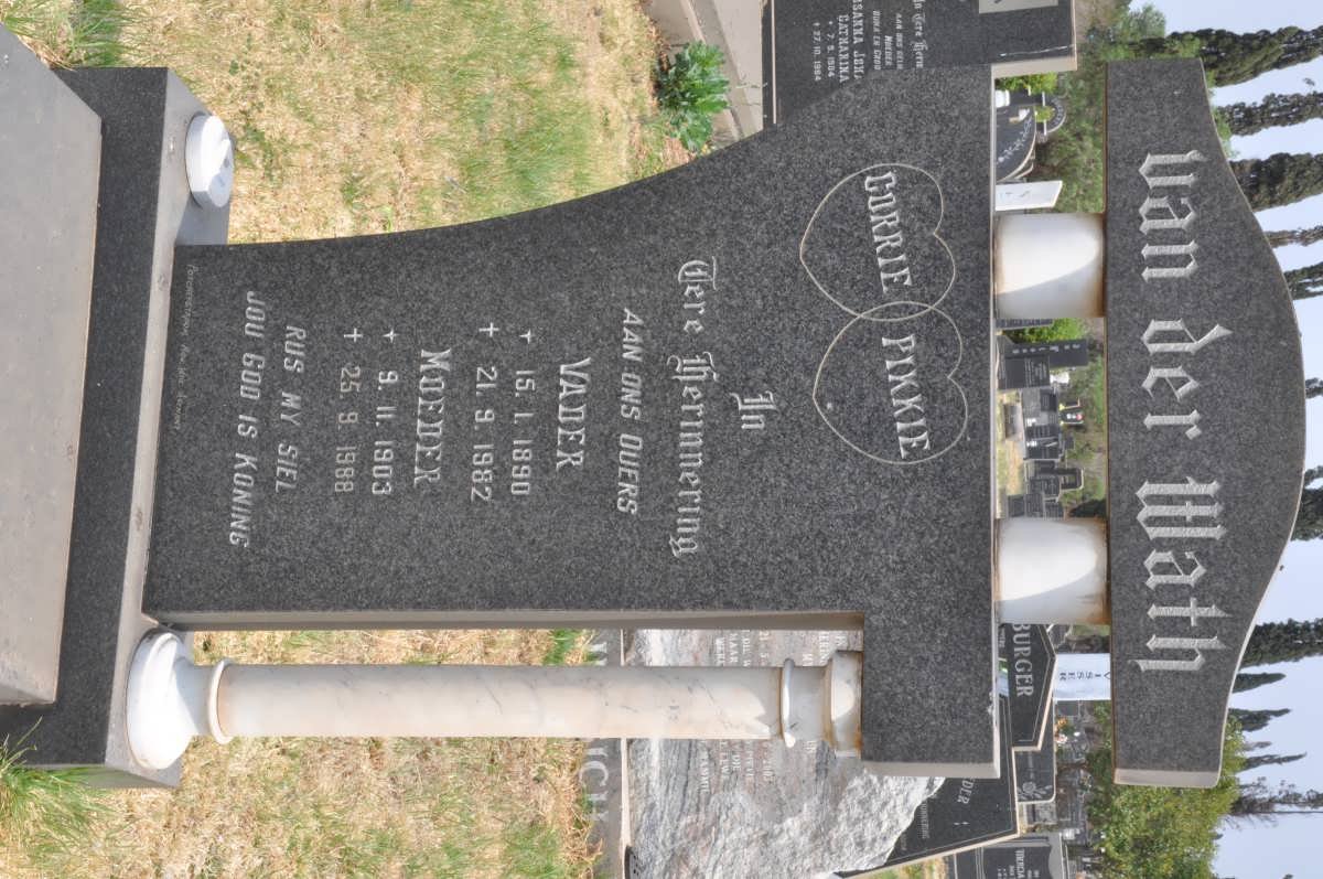 WATH Corrie, van der 1890-1982 &amp; Pikkie 1903-1988