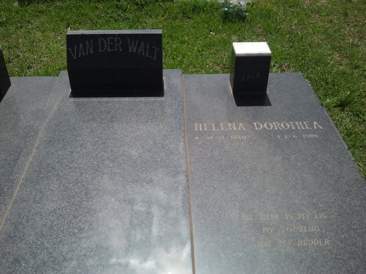 WALT Helena Dorothea, van der 1940-1989