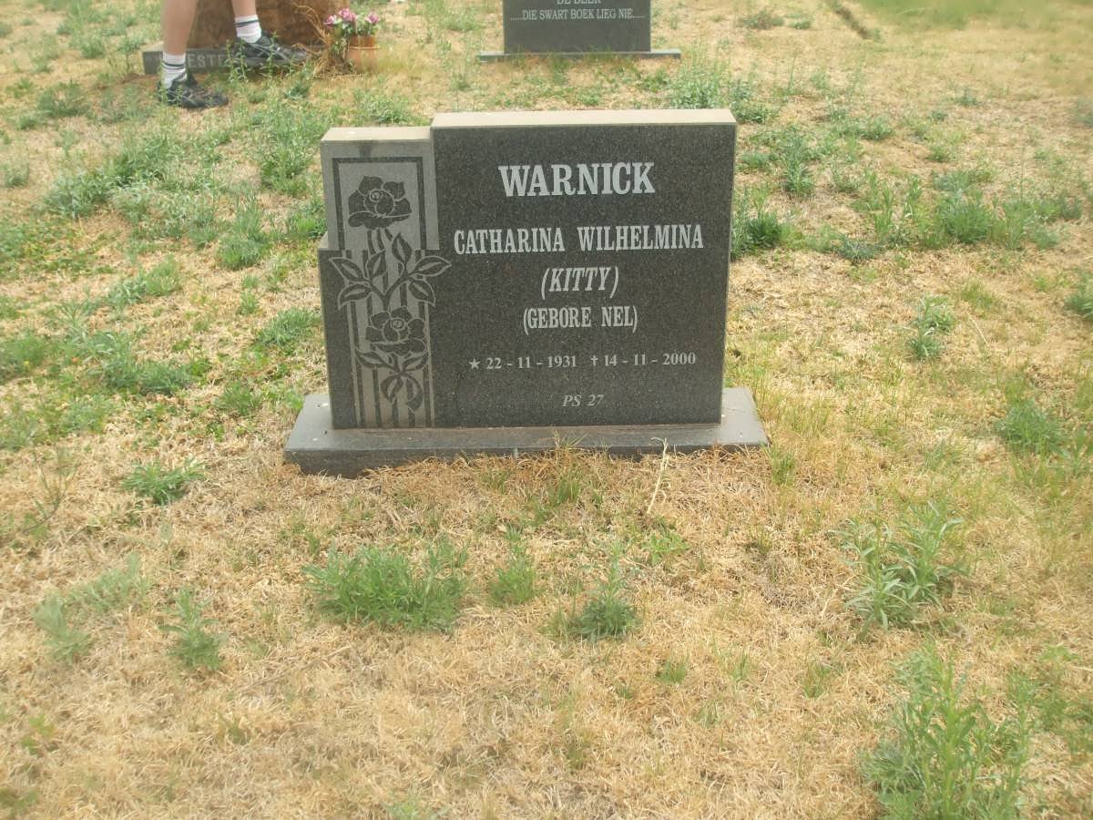 WARNICK Catharina Wilhelmina nee NEL 1931-2000