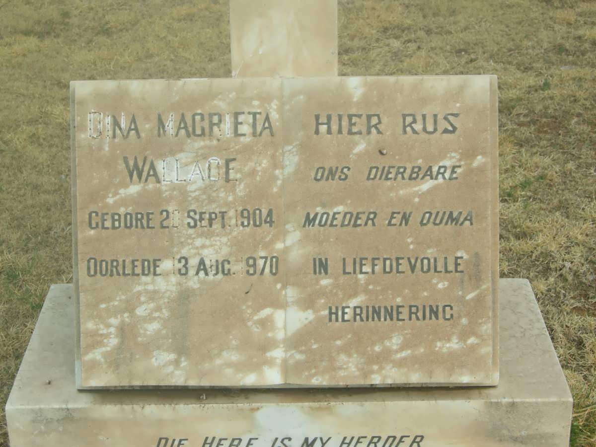 WALLACE Dina Magrieta 1904-1970
