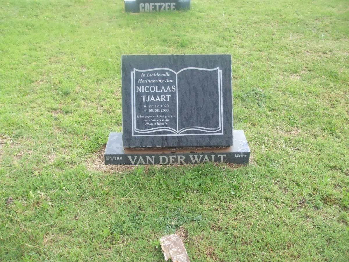 WALT Nicolaas Tjaart, van der 1920-2003