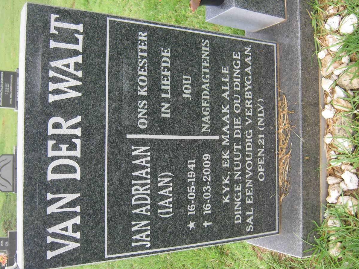 WALT Jan Adriaan, van der 1941-2009
