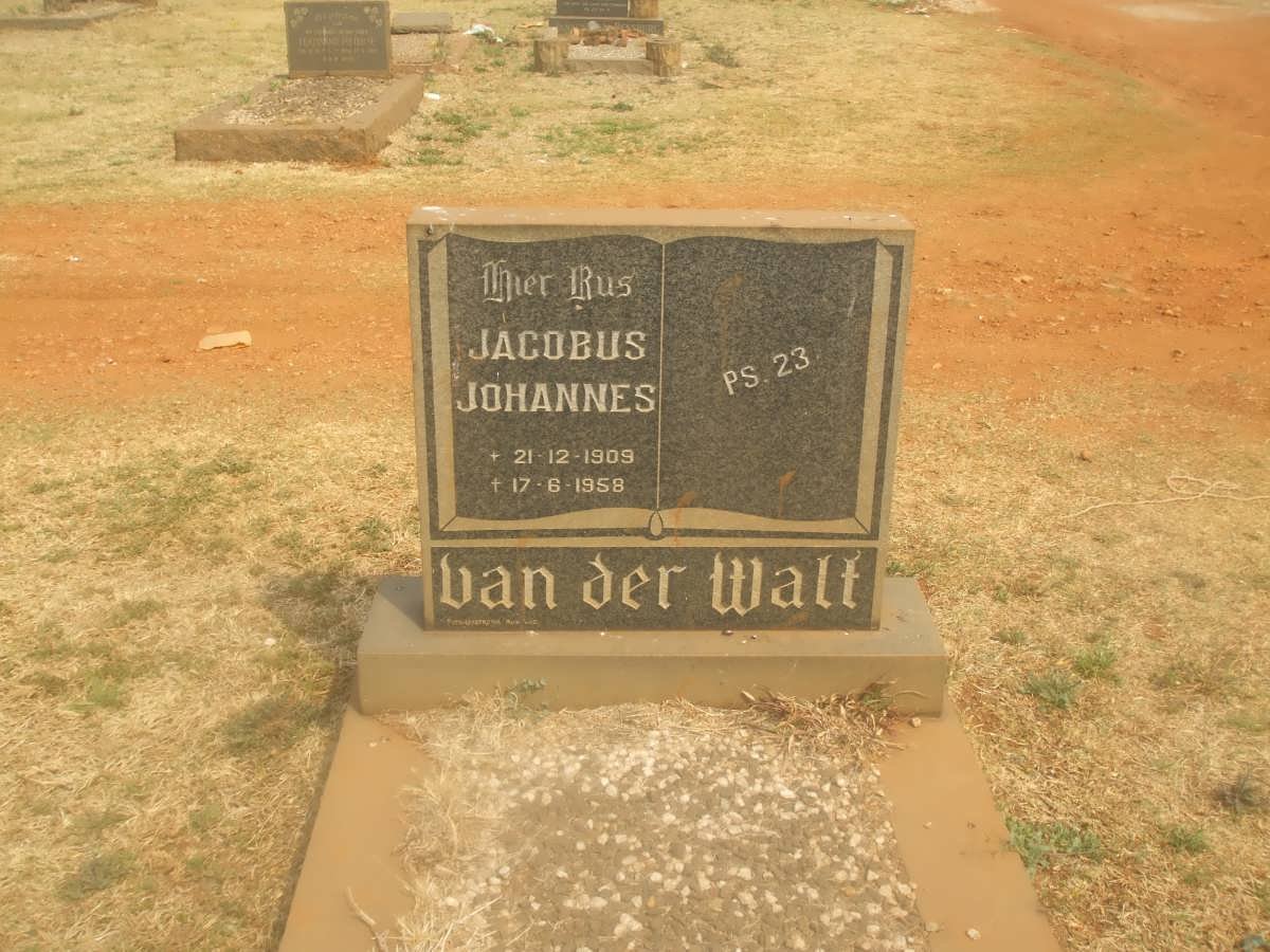WALT Jacobus Johannes, van der 1909-1958