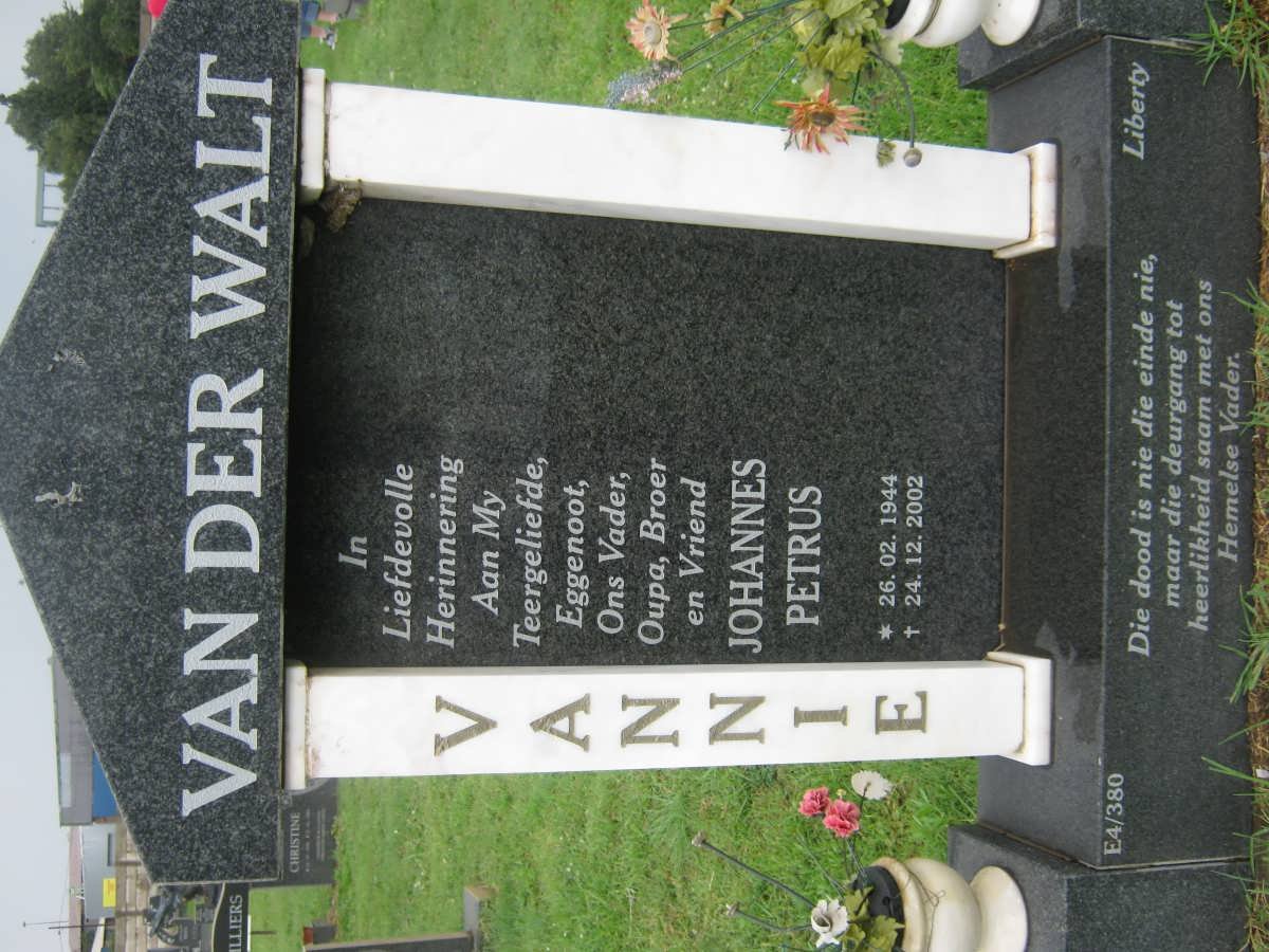 WALT Johannes Petrus, van der 1944-2002
