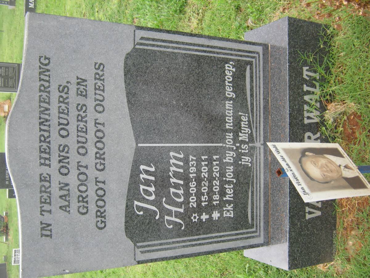 WALT Jan Harm, van der 1937-2011